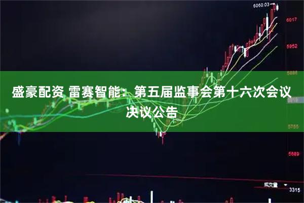 盛豪配资 雷赛智能：第五届监事会第十六次会议决议公告